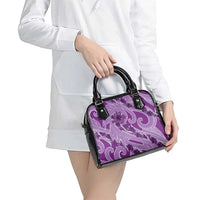 Hawaii Violet Hibiscus Pikake Lei Shoulder Handbag LT05 - Polynesian Pride