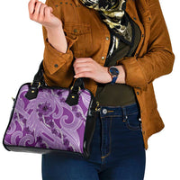 Hawaii Violet Hibiscus Pikake Lei Shoulder Handbag LT05 - Polynesian Pride
