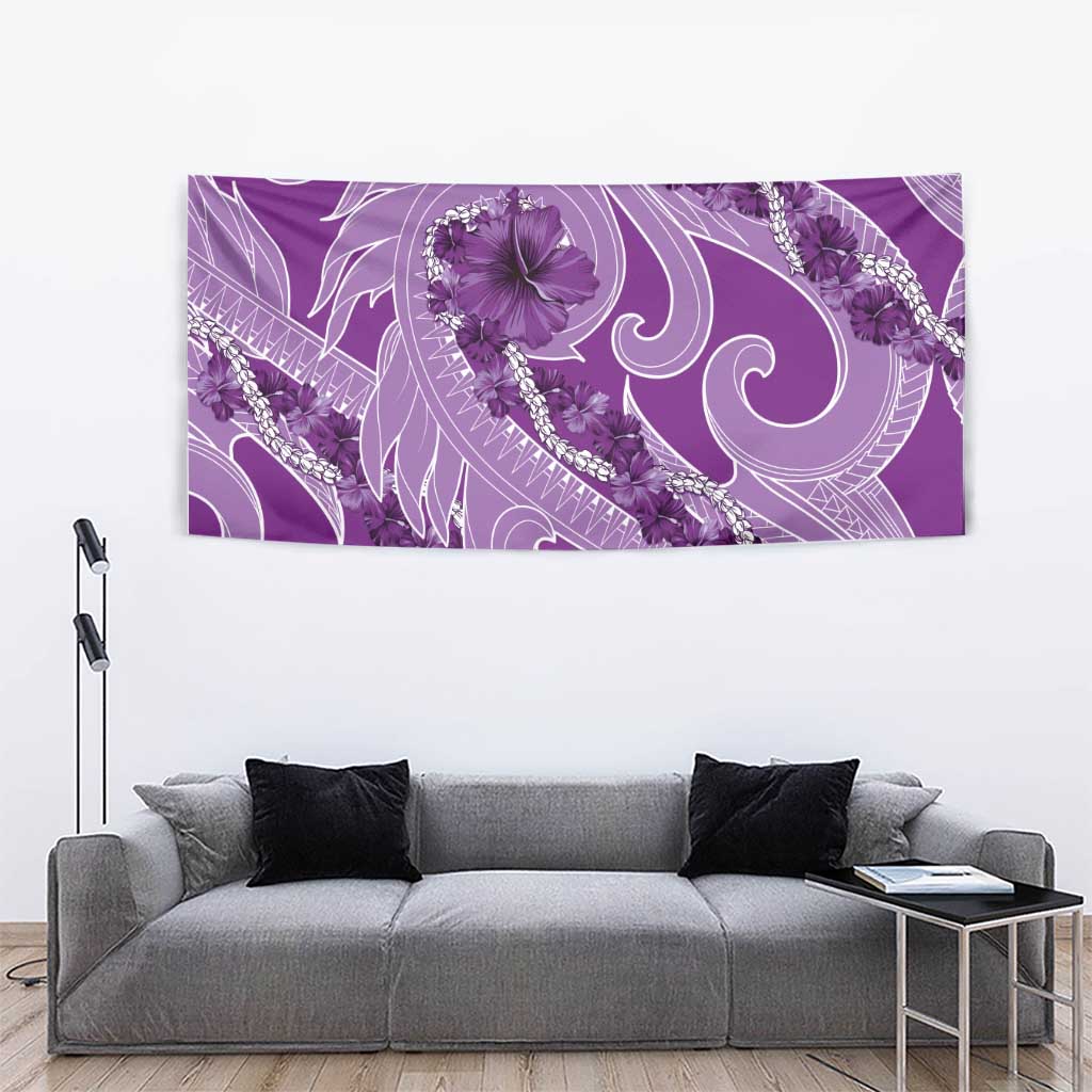 Hawaii Violet Hibiscus Pikake Lei Tapestry LT05 - Polynesian Pride