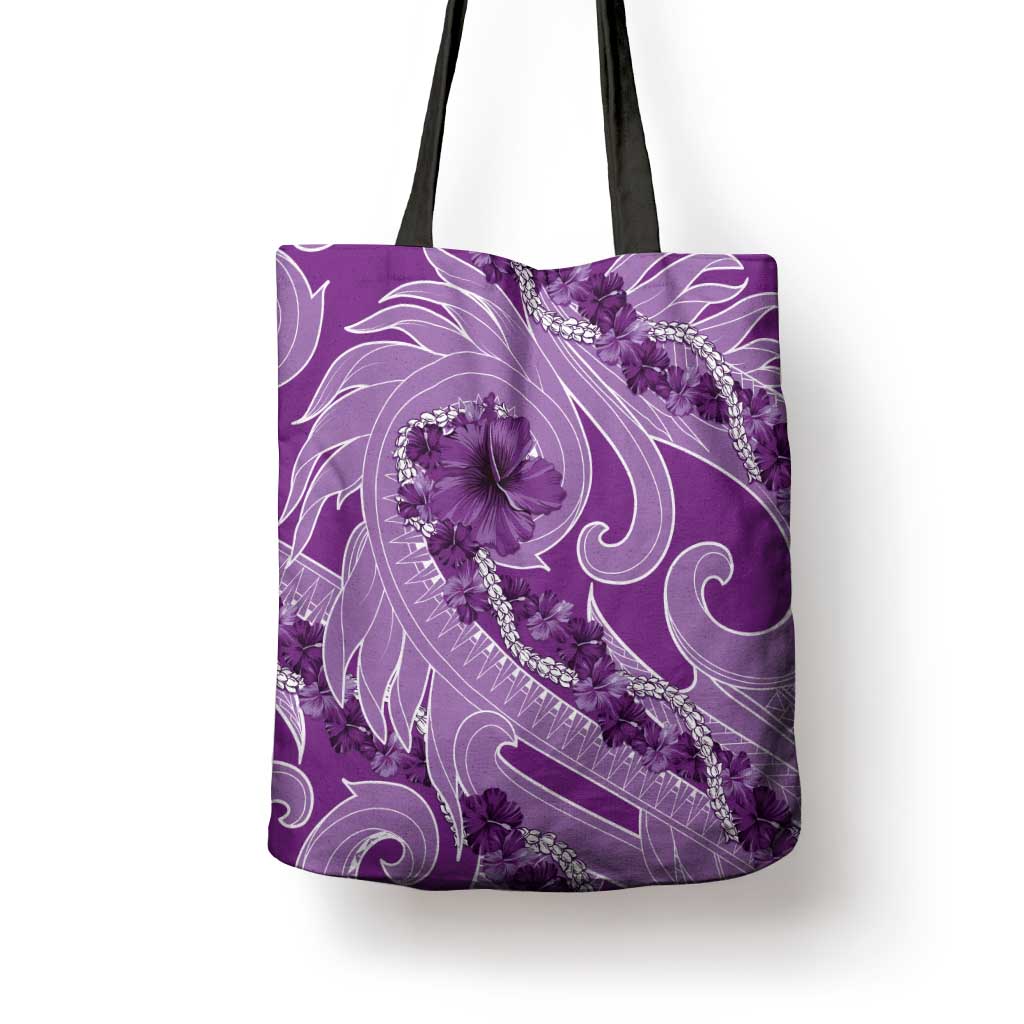 Hawaii Violet Hibiscus Pikake Lei Tote Bag LT05 - Polynesian Pride