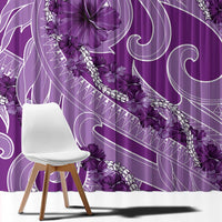Hawaii Violet Hibiscus Pikake Lei Window Curtain LT05 - Polynesian Pride