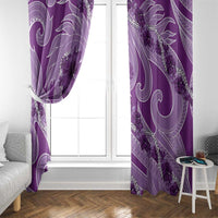 Hawaii Violet Hibiscus Pikake Lei Window Curtain LT05 - Polynesian Pride