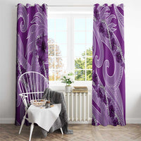 Hawaii Violet Hibiscus Pikake Lei Window Curtain LT05 - Polynesian Pride
