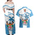 Fiji Rugby Couples Matching Off Shoulder Maxi Dress and Hawaiian Shirt World Cup 2023 Fijian Tapa Pattern Blue Version LT05 - Polynesian Pride