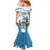 Fiji Rugby Mermaid Dress World Cup 2023 Fijian Tapa Pattern Blue Version LT05 - Polynesian Pride