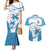 Custom Fiji Rugby Couples Matching Mermaid Dress and Hawaiian Shirt World Cup 2023 Fijian Tapa Pattern Blue Version LT05 Blue - Polynesian Pride