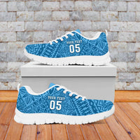 Custom Fiji Rugby Sneakers Fijian Tapa Pattern Blue Version LT05 - Polynesian Pride