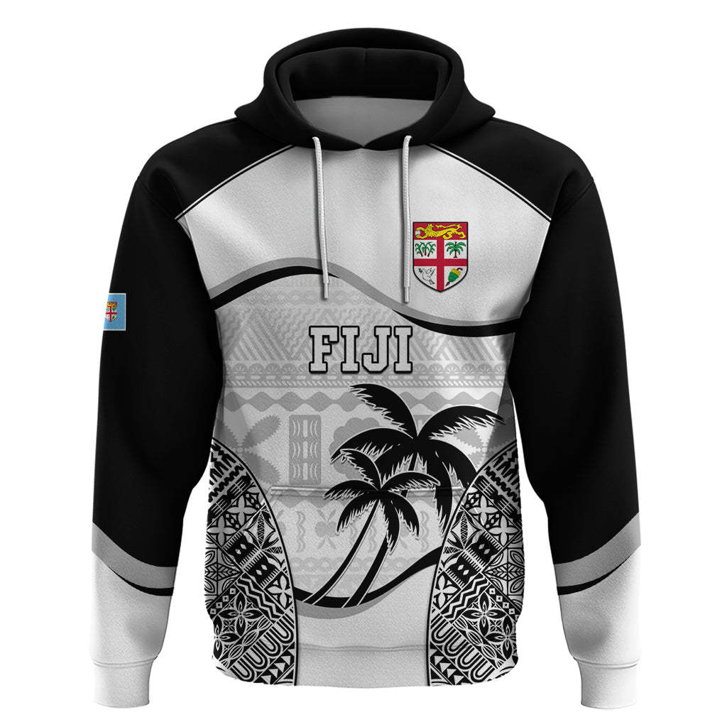 Fiji Rugby Hoodie World Cup 2023 Fijian Tapa Pattern Black Version LT05 Pullover Hoodie Black - Polynesian Pride