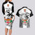 Custom Fiji Rugby Couples Matching Long Sleeve Bodycon Dress and Hawaiian Shirt World Cup 2023 Fijian Tapa Pattern Black Version LT05 - Polynesian Pride