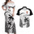 Custom Fiji Rugby Couples Matching Off Shoulder Maxi Dress and Hawaiian Shirt World Cup 2023 Fijian Tapa Pattern Black Version LT05 Black - Polynesian Pride