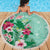 Hawaii Tropical Flowers Beach Blanket Polynesian Tattoo Mint Green