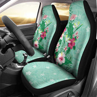 Hawaii Tropical Flowers Car Seat Cover Polynesian Tattoo Mint Green LT05 - Polynesian Pride