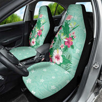 Hawaii Tropical Flowers Car Seat Cover Polynesian Tattoo Mint Green LT05 - Polynesian Pride
