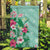 Hawaii Tropical Flowers Garden Flag Polynesian Tattoo Mint Green