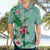 Hawaii Tropical Flowers Hawaiian Shirt Polynesian Tattoo Mint Green