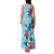 Hawaii Tropical Flowers Family Matching Tank Maxi Dress and Hawaiian Shirt Polynesian Tattoo Sky Blue