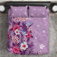 Hawaii Tropical Flowers Bedding Set Polynesian Tattoo Lavender LT05 Lavender - Polynesian Pride
