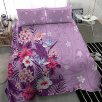 Hawaii Tropical Flowers Bedding Set Polynesian Tattoo Lavender LT05 - Polynesian Pride