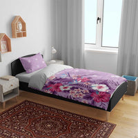 Hawaii Tropical Flowers Bedding Set Polynesian Tattoo Lavender LT05 - Polynesian Pride