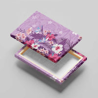 Hawaii Tropical Flowers Canvas Wall Art Polynesian Tattoo Lavender LT05 - Polynesian Pride