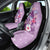 Hawaii Tropical Flowers Car Seat Cover Polynesian Tattoo Lavender