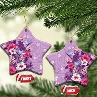 Hawaii Tropical Flowers Ceramic Ornament Polynesian Tattoo Lavender LT05 Star Lavender - Polynesian Pride