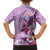 Hawaii Tropical Flowers Family Matching Summer Maxi Dress and Hawaiian Shirt Polynesian Tattoo Lavender