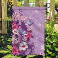 Hawaii Tropical Flowers Garden Flag Polynesian Tattoo Lavender LT05 Garden Flag Lavender - Polynesian Pride