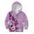 Hawaii Tropical Flowers Kid Hoodie Polynesian Tattoo Lavender