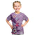 Hawaii Tropical Flowers Kid T Shirt Polynesian Tattoo Lavender