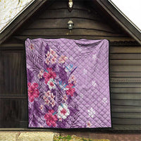 Hawaii Tropical Flowers Quilt Polynesian Tattoo Lavender LT05 - Polynesian Pride