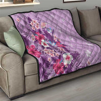 Hawaii Tropical Flowers Quilt Polynesian Tattoo Lavender LT05 - Polynesian Pride