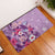 Hawaii Tropical Flowers Rubber Doormat Polynesian Tattoo Lavender