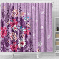 Hawaii Tropical Flowers Shower Curtain Polynesian Tattoo Lavender LT05 - Polynesian Pride
