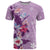 Hawaii Tropical Flowers T Shirt Polynesian Tattoo Lavender