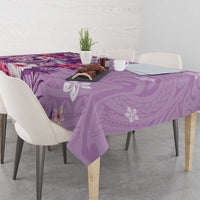 Hawaii Tropical Flowers Tablecloth Polynesian Tattoo Lavender LT05 - Polynesian Pride