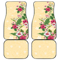 Hawaii Tropical Flowers Car Mats Polynesian Tattoo Buttermilk LT05 - Polynesian Pride