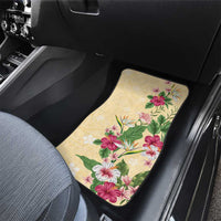 Hawaii Tropical Flowers Car Mats Polynesian Tattoo Buttermilk LT05 - Polynesian Pride