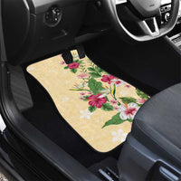 Hawaii Tropical Flowers Car Mats Polynesian Tattoo Buttermilk LT05 - Polynesian Pride