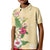 Hawaii Tropical Flowers Kid Polo Shirt Polynesian Tattoo Buttermilk