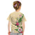 Hawaii Tropical Flowers Kid T Shirt Polynesian Tattoo Buttermilk