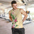 Hawaii Tropical Flowers Men Tank Top Polynesian Tattoo Buttermilk