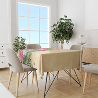 Hawaii Tropical Flowers Tablecloth Polynesian Tattoo Buttermilk LT05 - Polynesian Pride