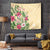 Hawaii Tropical Flowers Tapestry Polynesian Tattoo Buttermilk