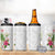 Hawaii Tropical Flowers 4 in 1 Can Cooler Tumbler Polynesian Tattoo White