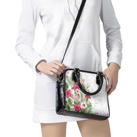 Hawaii Tropical Flowers Shoulder Handbag Polynesian Tattoo White LT05 - Polynesian Pride