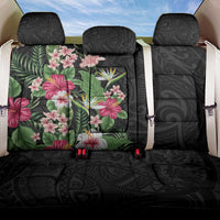 Hawaii Tropical Flowers Back Car Seat Cover Polynesian Tattoo Black LT05 One Size Black - Polynesian Pride
