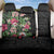 Hawaii Tropical Flowers Back Car Seat Cover Polynesian Tattoo Black