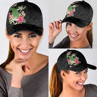 Hawaii Tropical Flowers Classic Cap Polynesian Tattoo Black LT05 - Polynesian Pride