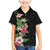 Hawaii Tropical Flowers Family Matching Mermaid Dress and Hawaiian Shirt Polynesian Tattoo Black